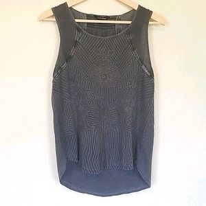 Lucky Grey Embroidered Tank